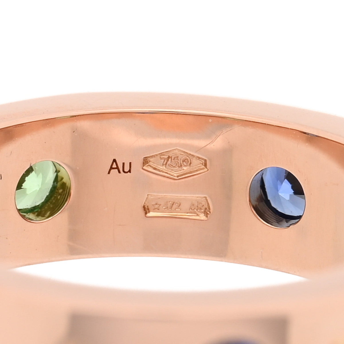 Bulgari 18K Rose Gold Diamond Roman Sorbet Band Ring 49 5
