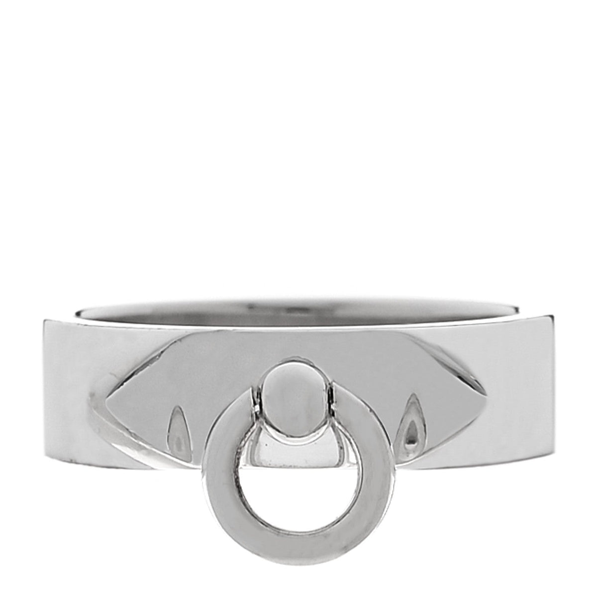 Hermes Sterling Silver PM Collier De Chien Ring 50 5.25