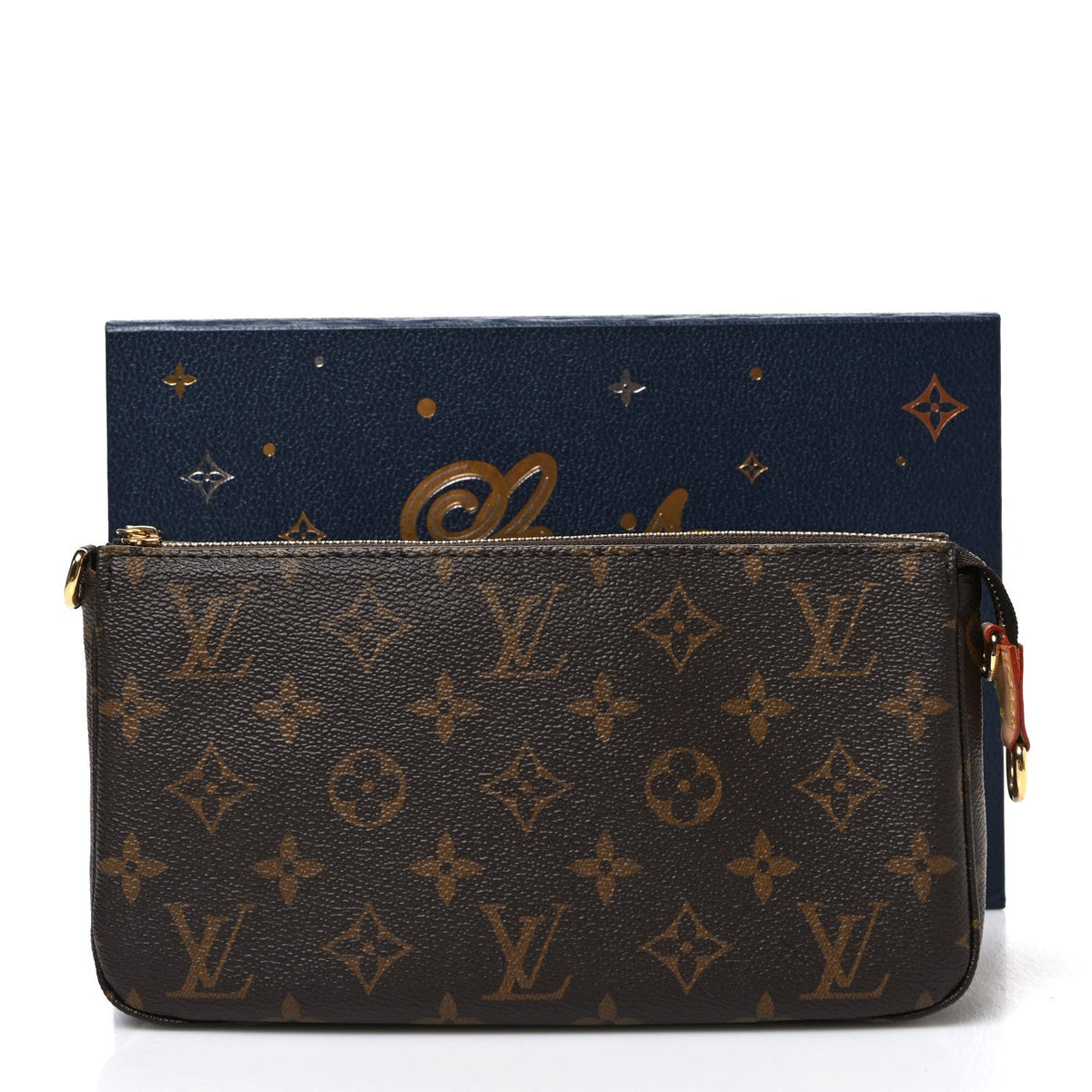 Louis Vuitton Monogram Chain Pochette Accessoires Brown