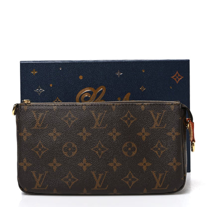 Louis Vuitton Monogram Chain Pochette Accessoires Brown