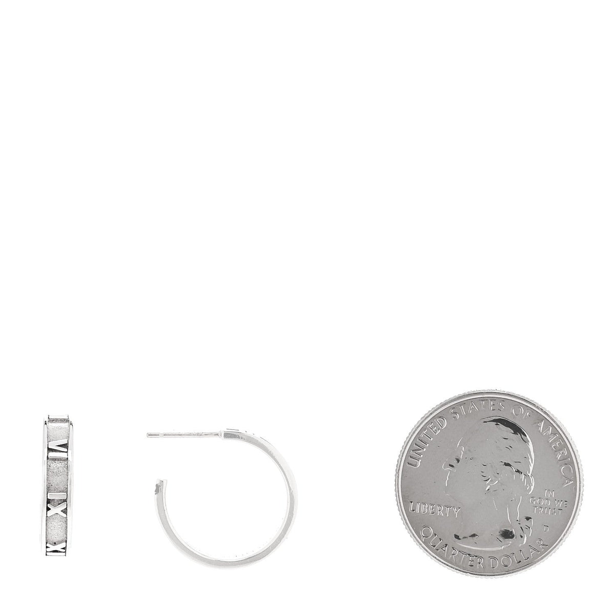 Tiffany Sterling Silver Atlas Hoop Earrings