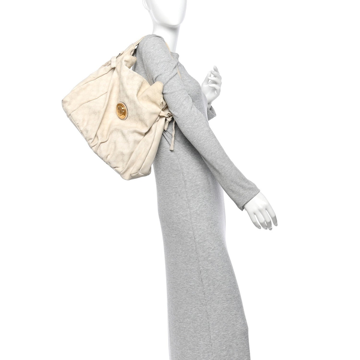 Gucci Monogram Medium Hysteria Tote Off White