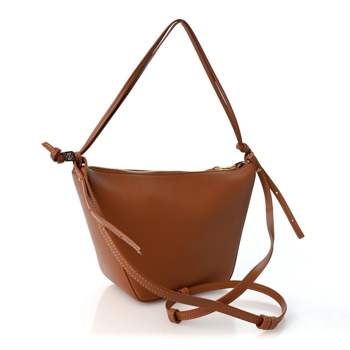 Loewe Calfskin Mini Hammock Hobo Tan