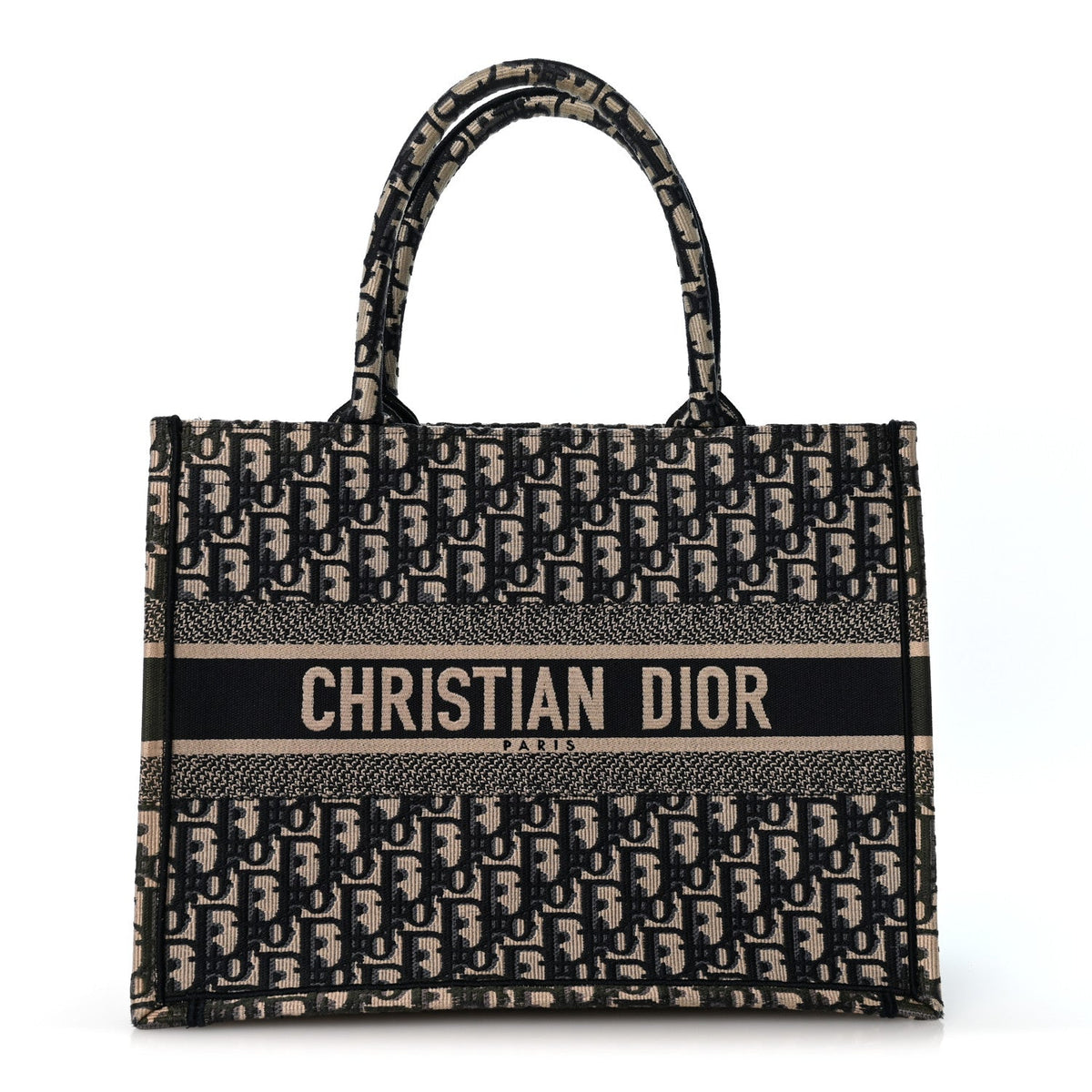 Dior Oblique Canvas Medium Book Tote Blue Multicolor