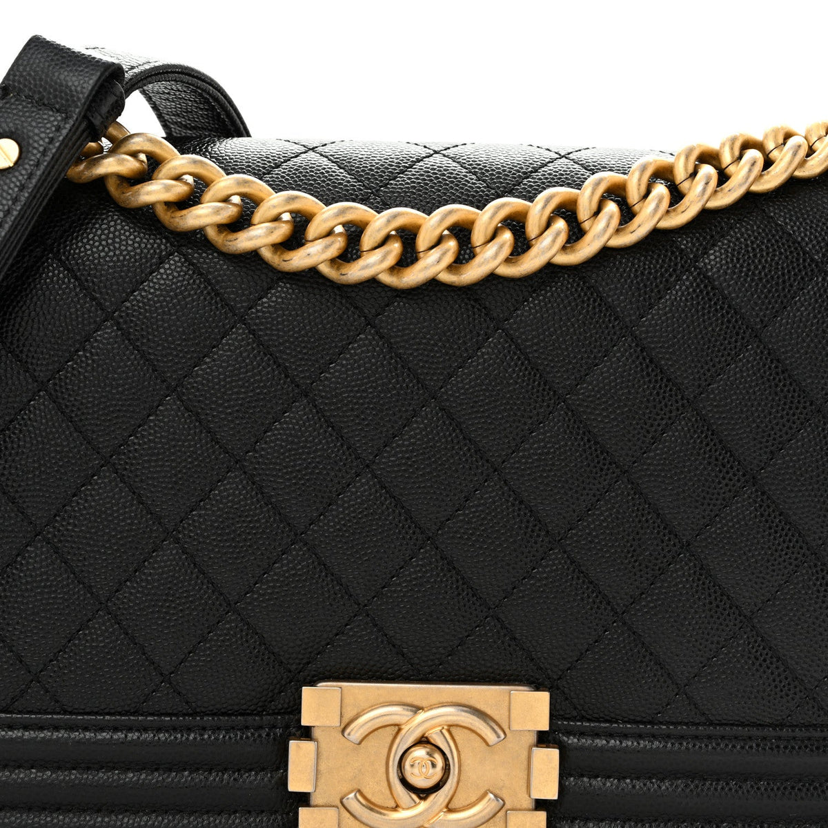 Chanel Caviar Quilted Medium Boy Flap Black 1988486