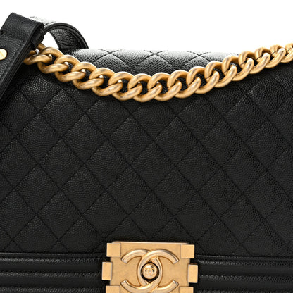 Chanel Caviar Quilted Medium Boy Flap Black 1988486
