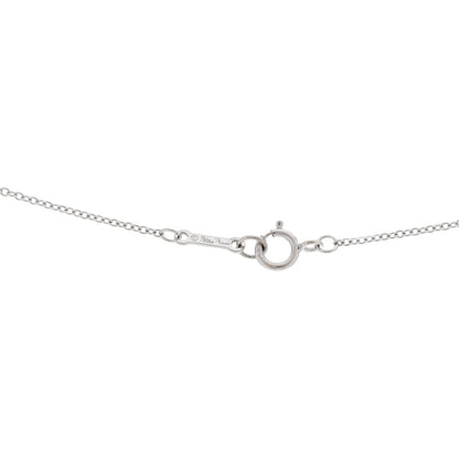 Tiffany 18K White Gold Diamond Cut Out Heart Pendant Necklace