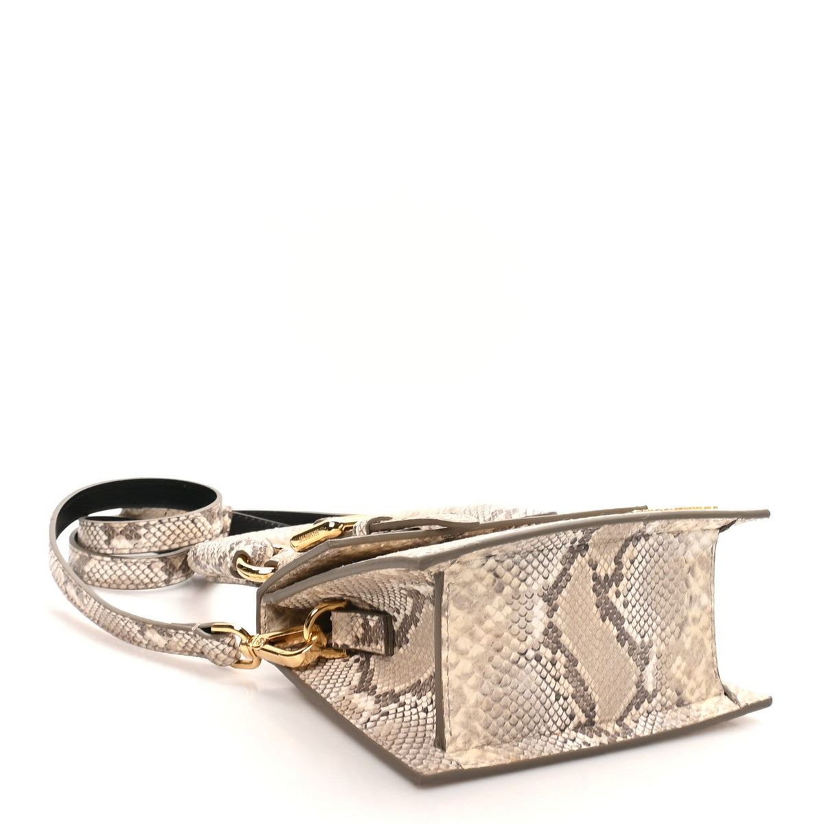 Jacquemus Snakeskin Le Chiquito Boucle Moyen Beige