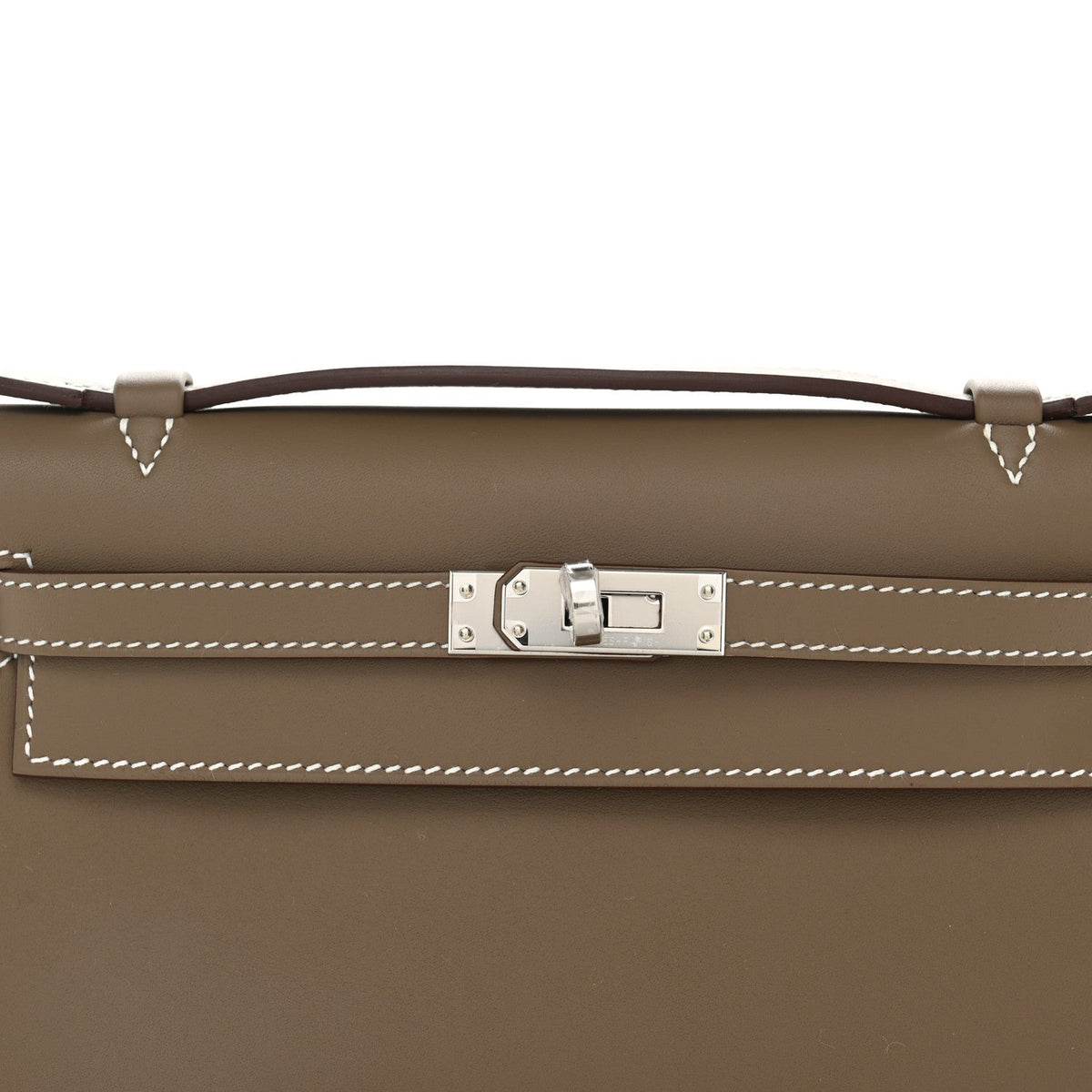Hermès Swift Kelly Pochette Clutch Etoupe