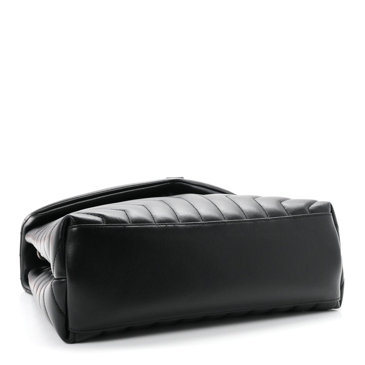 Saint Laurent Calfskin Y Quilted Monogram Medium Loulou Chain Satchel Black