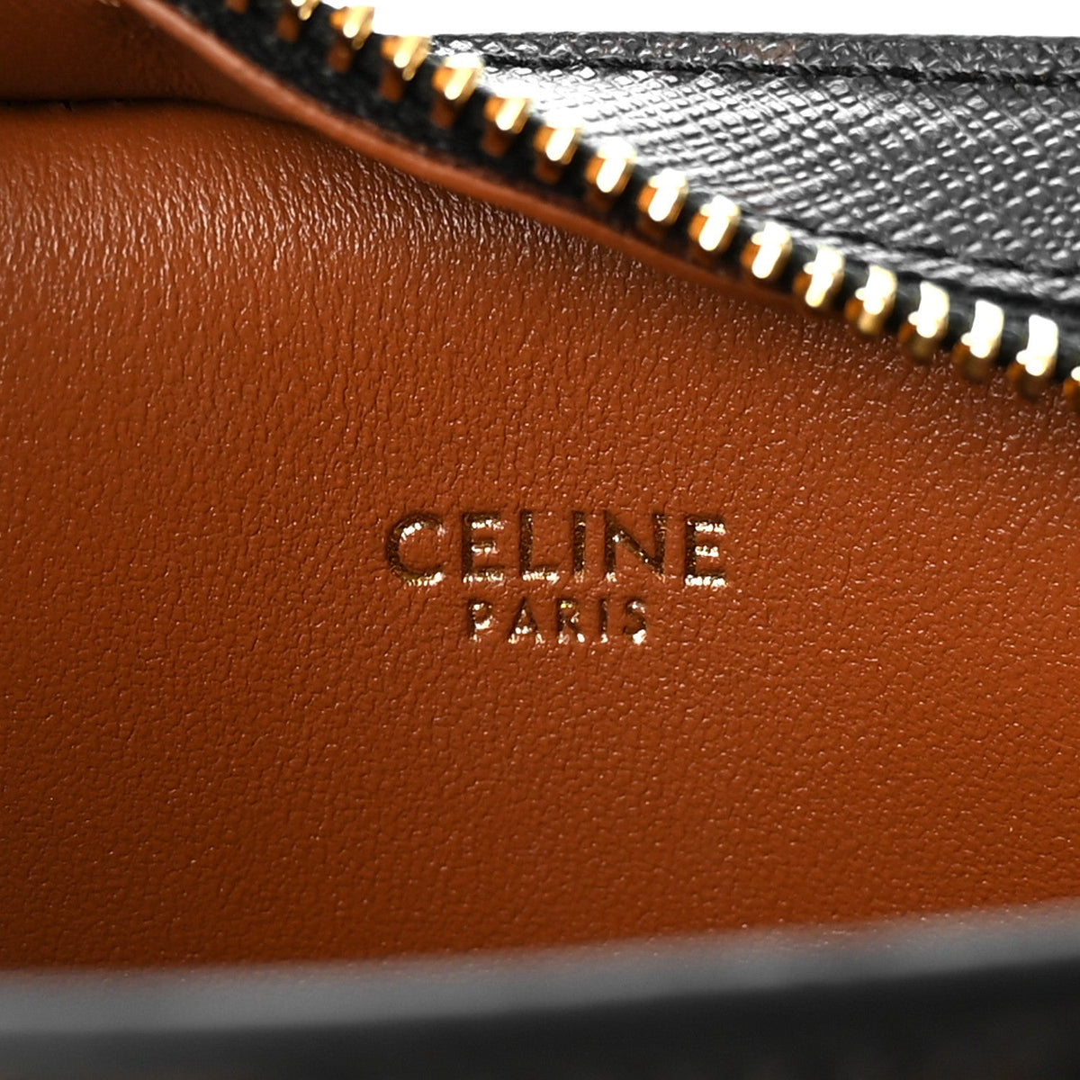 Celine Calfskin Medium Croque Bag Tan