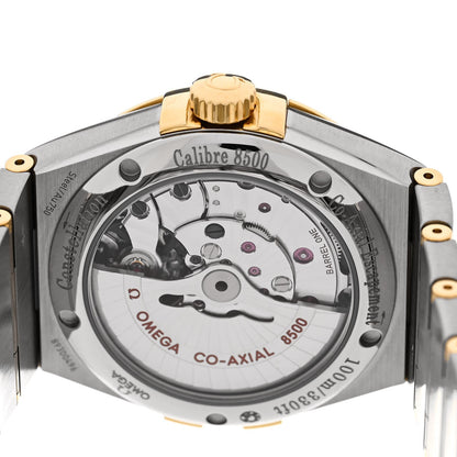 Omega Stainless Steel 18K Yellow Gold Diamond 38mm Constellation Co-Axial Watch Champagne 123.20.38.21.58.001