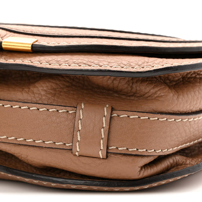 Chloe Calfskin Mini Marcie Round Crossbody Bag Nut