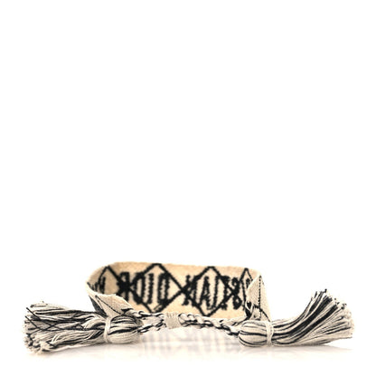 Christian Dior Woven Cotton J'Adior Friendship Bracelet Set Beige Black