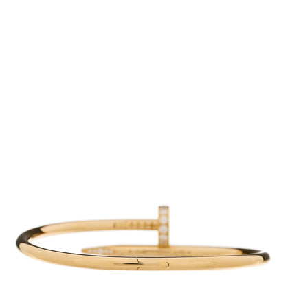 Cartier 18K Yellow Gold Diamond Juste Un Clou Bracelet 17