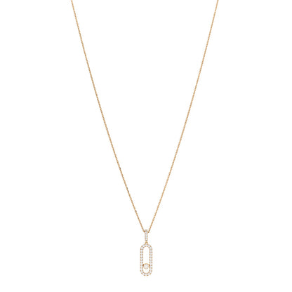 Messika 18K Yellow Gold Diamond LM Move Uno Pave Pendant Necklace