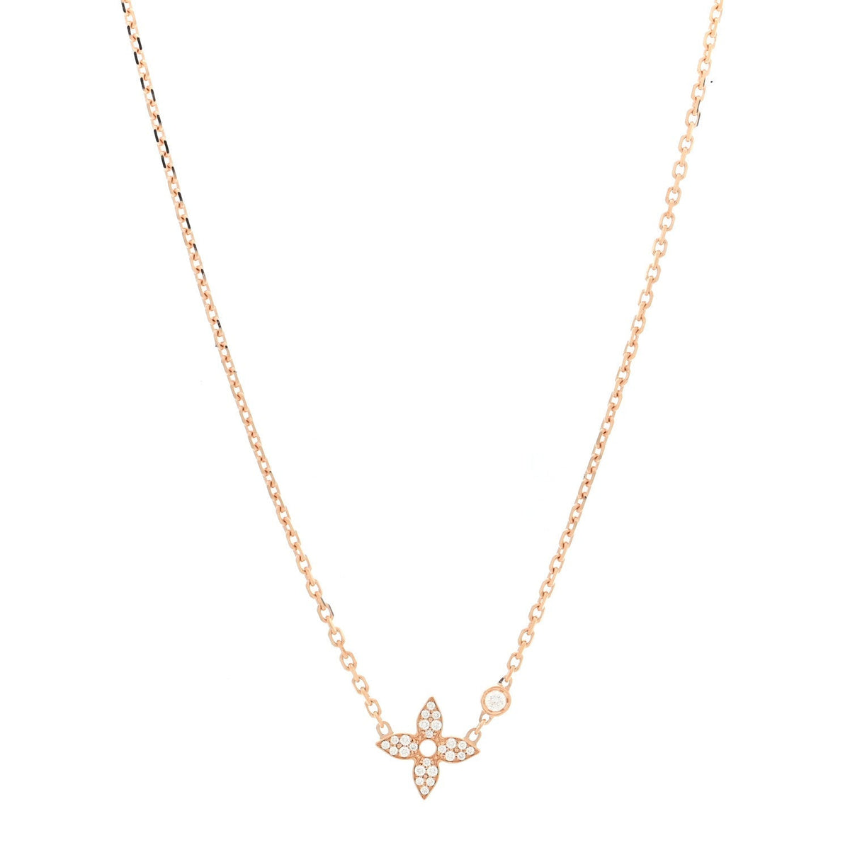 Louis Vuitton 18K Pink Gold Diamond Idylle Blossom Pendant Necklace
