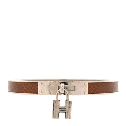 Hermès Lizard Kelly Lock Cadena Bracelet Brown
