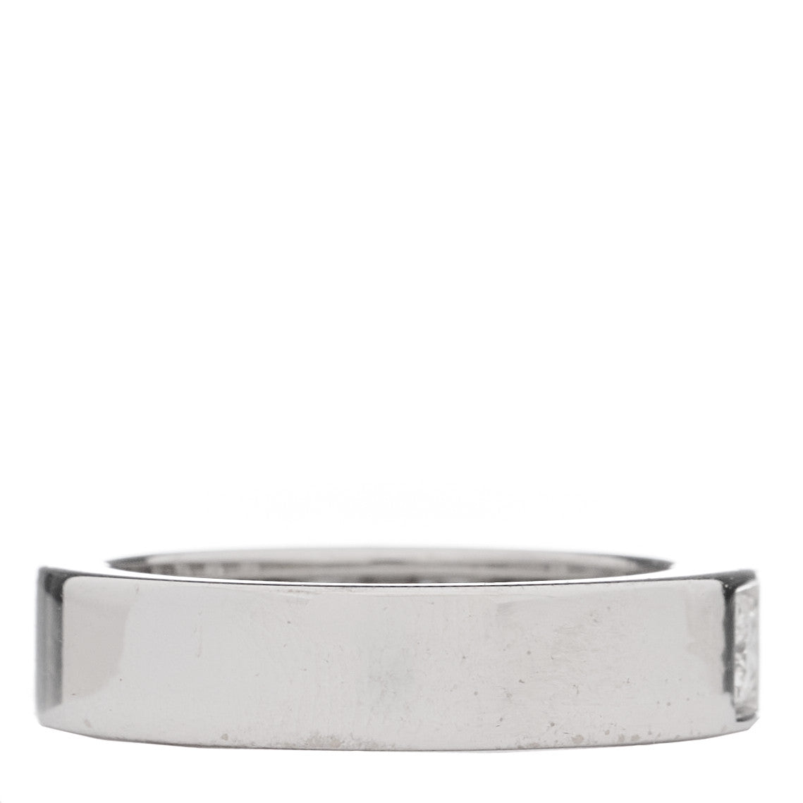 Cartier 18K White Gold Diamond Tectonic Band Ring