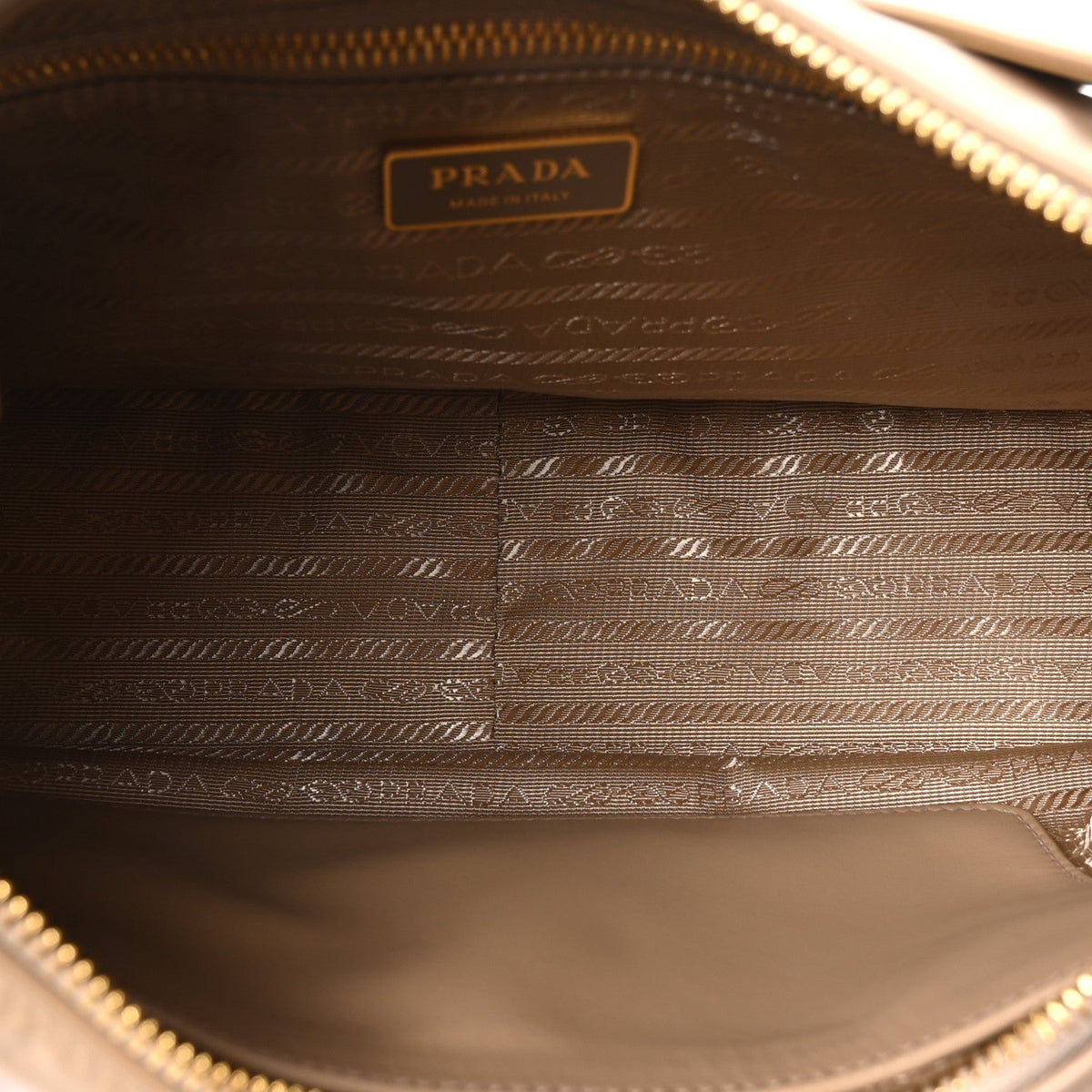 Prada Re-Nylon Vitello Large Aimee Shoulder Bag Cammello