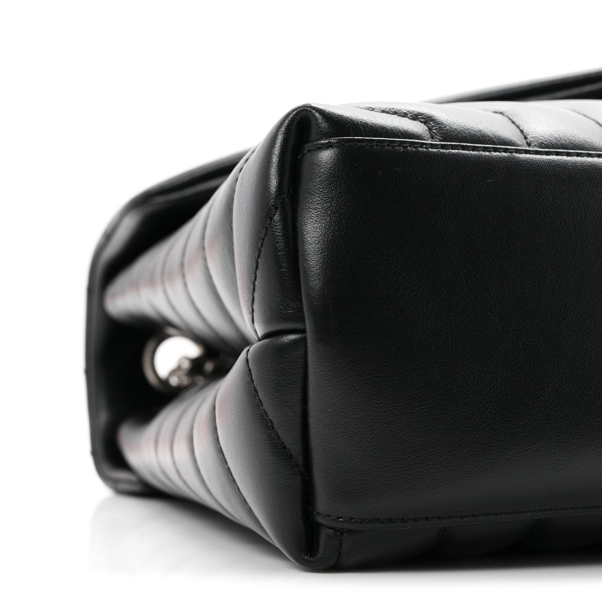 Saint Laurent Calfskin Y Quilted Monogram Medium Loulou Chain Satchel Black