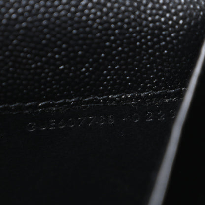 Saint Laurent Grain De Poudre Uptown Chain Wallet Black