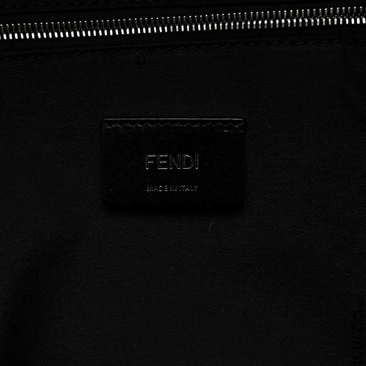 Fendi Glazed Fabric Nylon FF 1974 Diagonal Pouch Pocket Backpack Tobacco Moresco Black