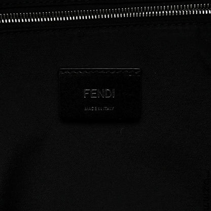 Fendi Glazed Fabric Nylon FF 1974 Diagonal Pouch Pocket Backpack Tobacco Moresco Black