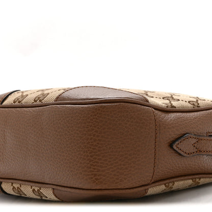 Gucci Monogram Mini Bree Messenger Bag Beige Tabacco