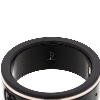 Gucci 18K White Gold Synthetic Corundum 7mm Icon Band Ring 49 4.75