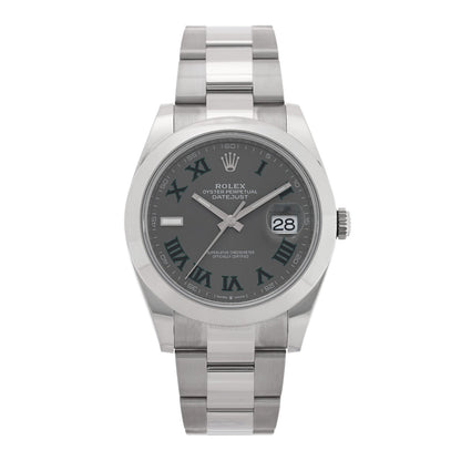 Rolex Stainless Steel 41mm Oyster Perpetual Datejust Watch Slate 126300