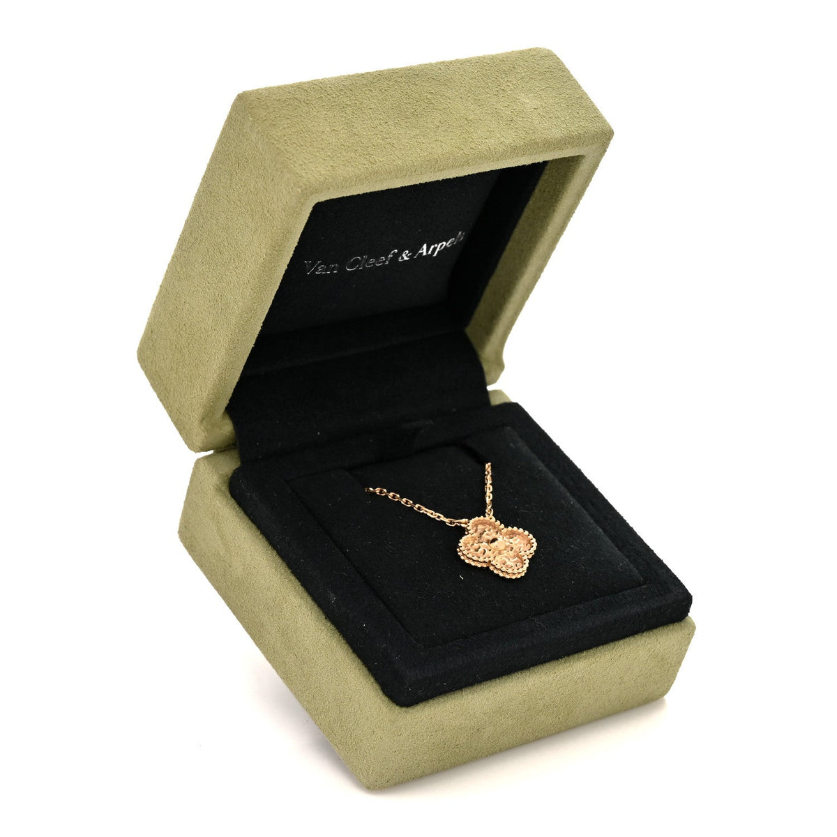 Van Cleef & Arpels 18K Yellow Gold Vintage Alhambra Pendant Necklace