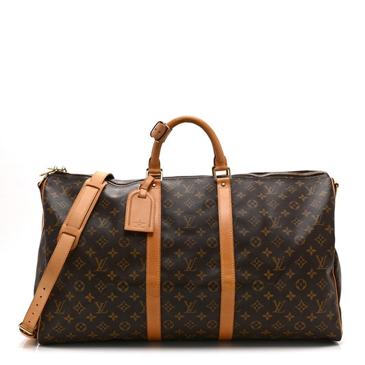 Louis Vuitton Monogram Keepall Bandouliere 55 Brown