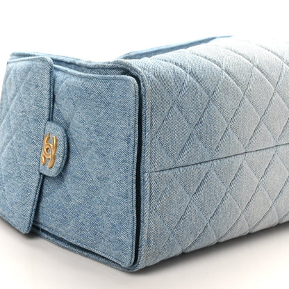 Chanel Washed Denim Quilted Medium 25 Handbag Blue