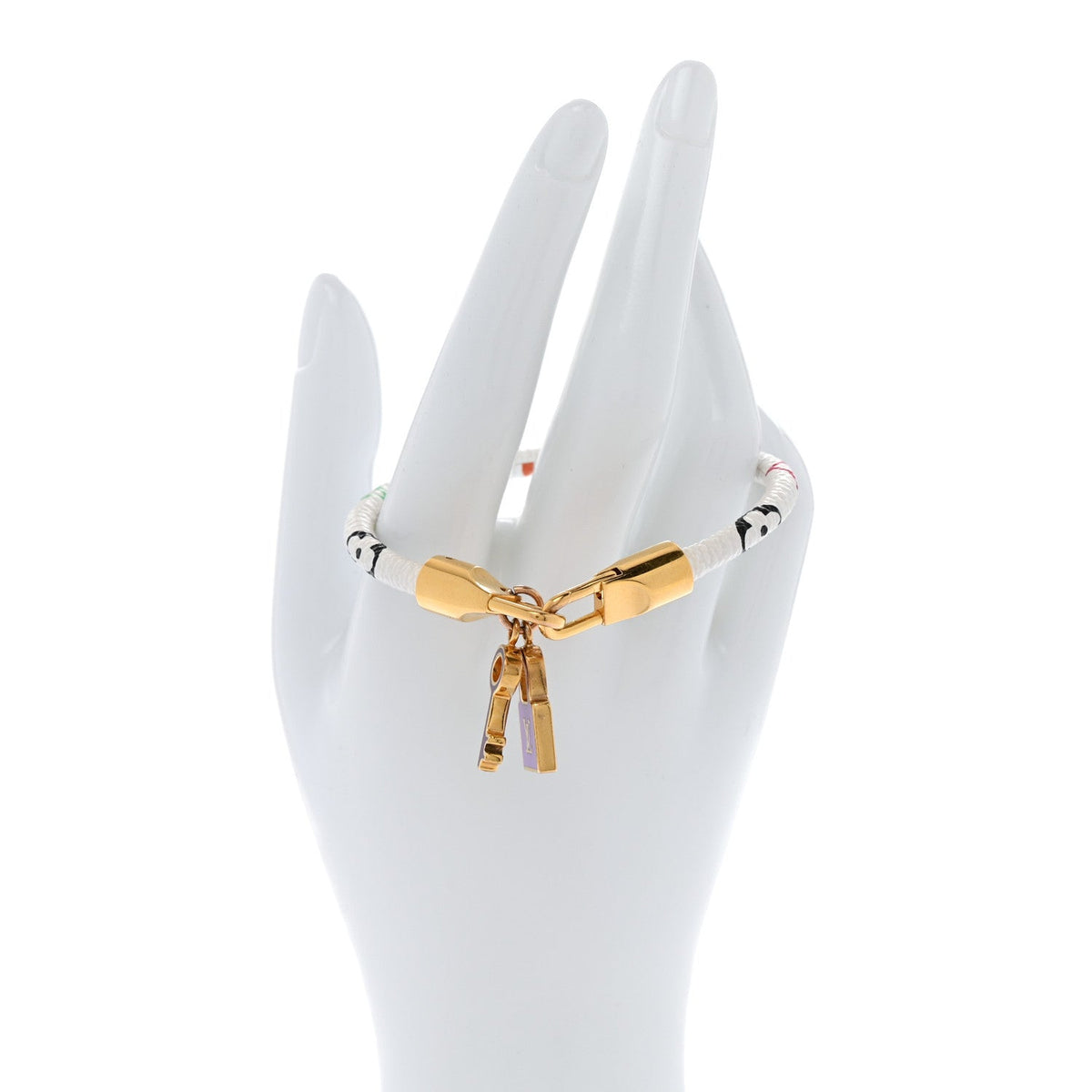 Louis Vuitton Monogram Multicolor Luck It Bracelet 19 White