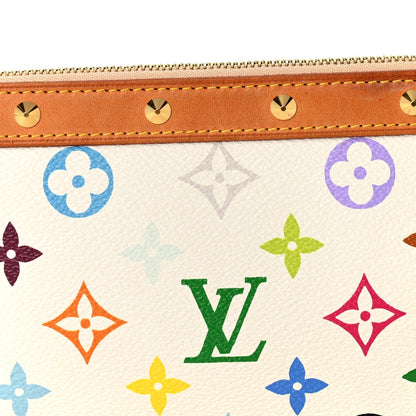 Louis Vuitton Monogram Multicolor Pochette Accessories White