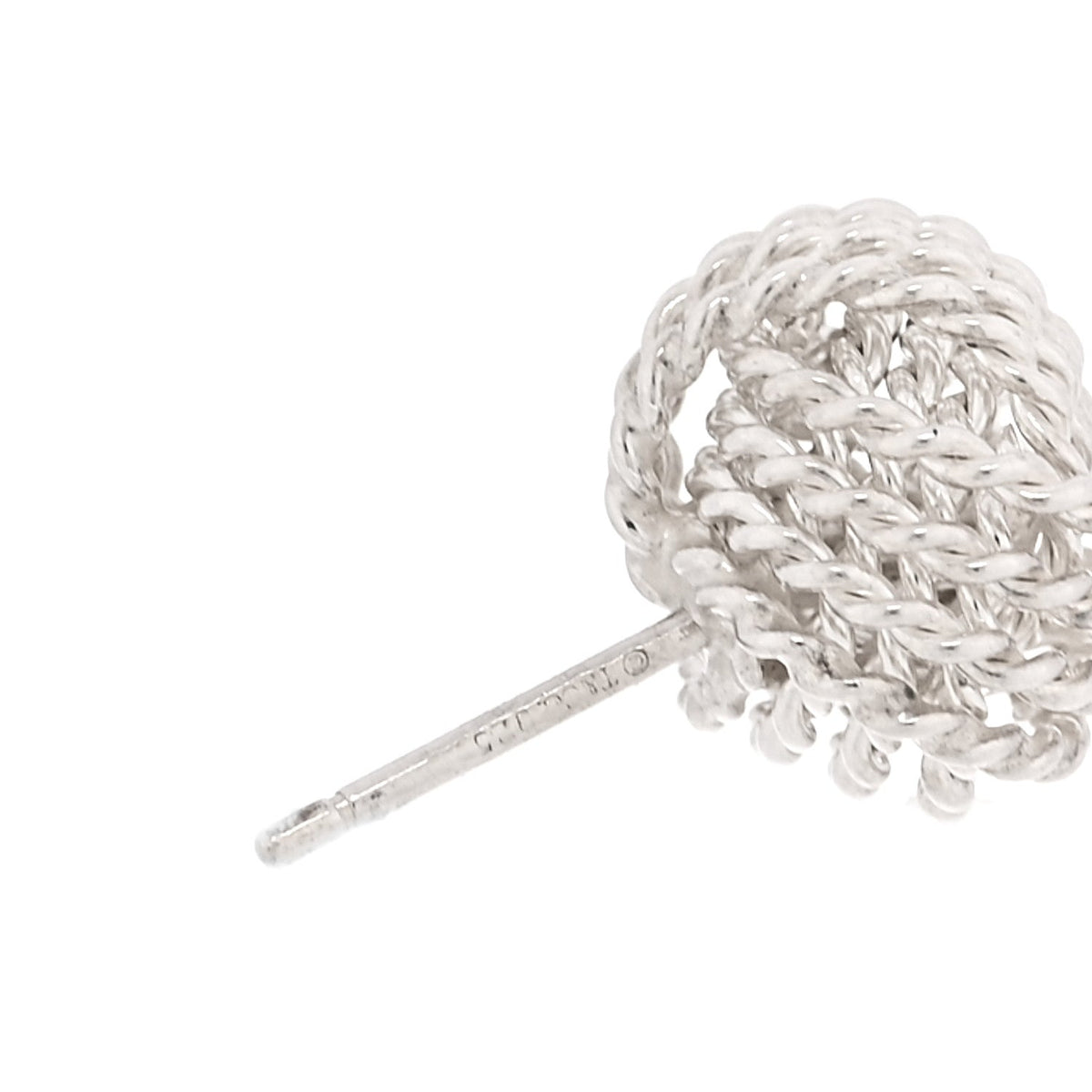 Tiffany Sterling Silver Twist Knot Earrings