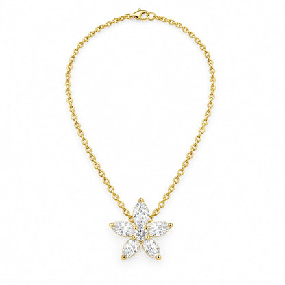 Fiora 18K Gold Plated 925 Sterling Silver Cubic Zirconia Necklace