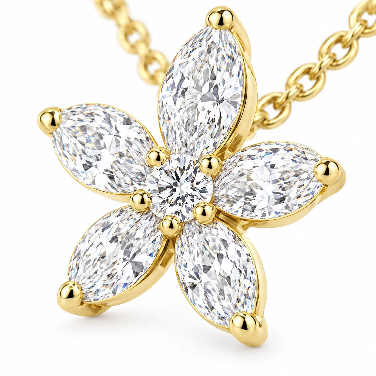 Fiora 18K Gold Plated 925 Sterling Silver Cubic Zirconia Necklace