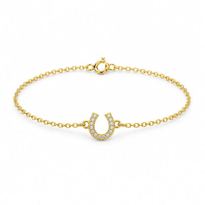 Fortuna 18K Gold Plated 925 Sterling Silver Cubic Zirconia Bracelet