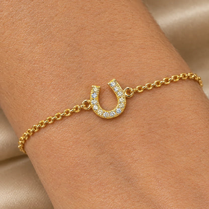 Fortuna 18K Gold Plated 925 Sterling Silver Cubic Zirconia Bracelet