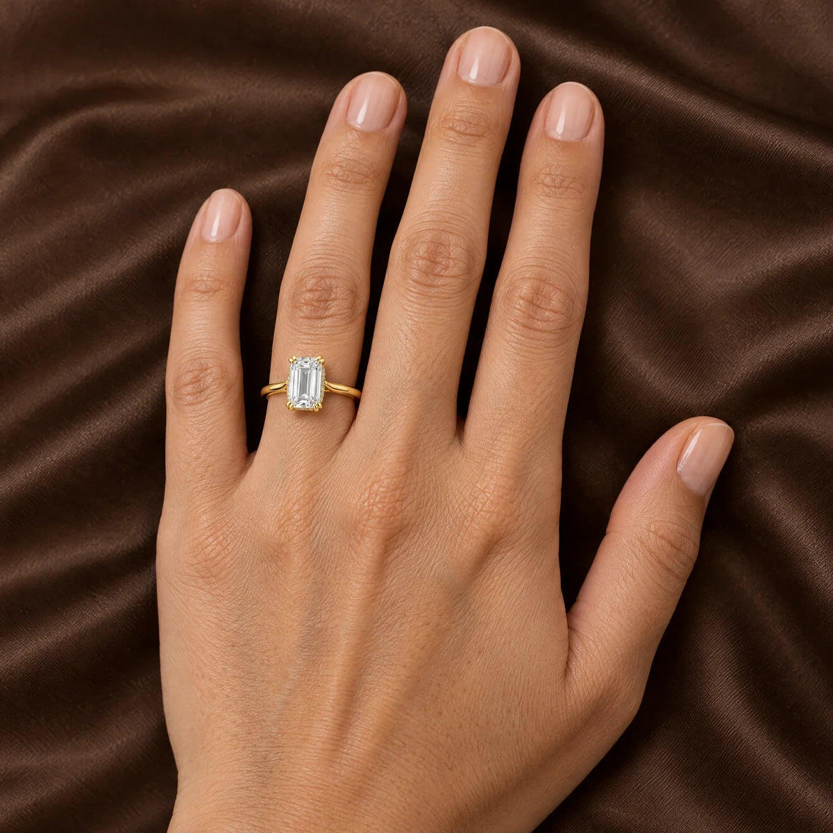 Genevieve 18K Gold Plated 925 Sterling Silver Cubic Zirconia Ring