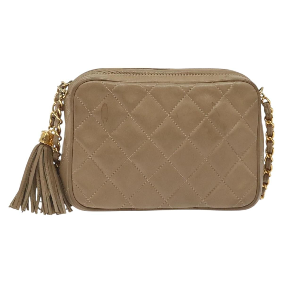 Vintage Diamond CC Camera Bag Quilted Leather Small