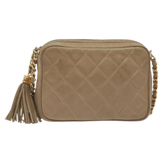 Vintage Diamond CC Camera Bag Quilted Leather Small