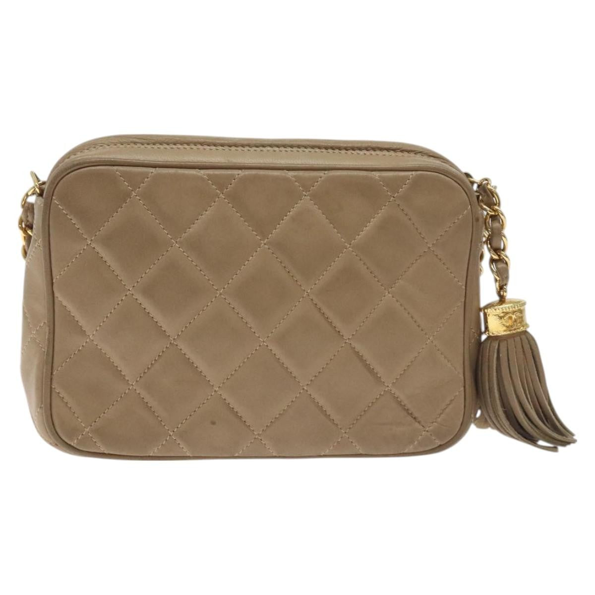 Vintage Diamond CC Camera Bag Quilted Leather Small