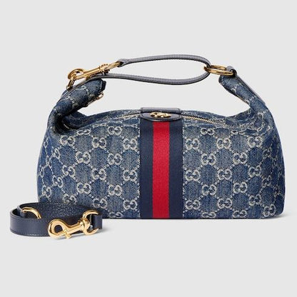 Women's Medium Vanity Top Handle Bag With Canvas And Leather Trim