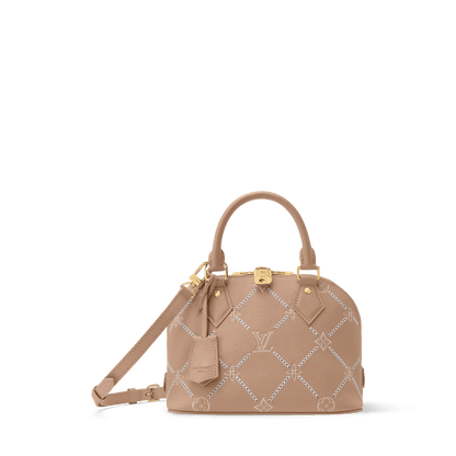 Women's Alma BB Hazelnut Couture Monogram Empreinte Leather Handbag M28458