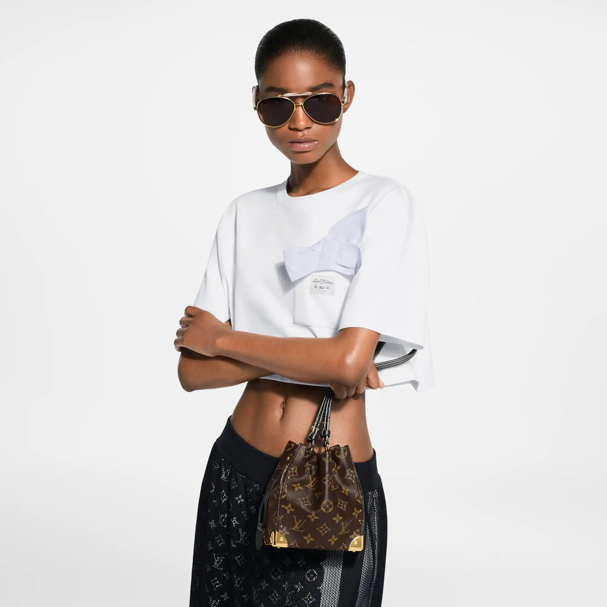 Nano Noé Trunk Monogram Coated Canvas Gold-Toned Hardware