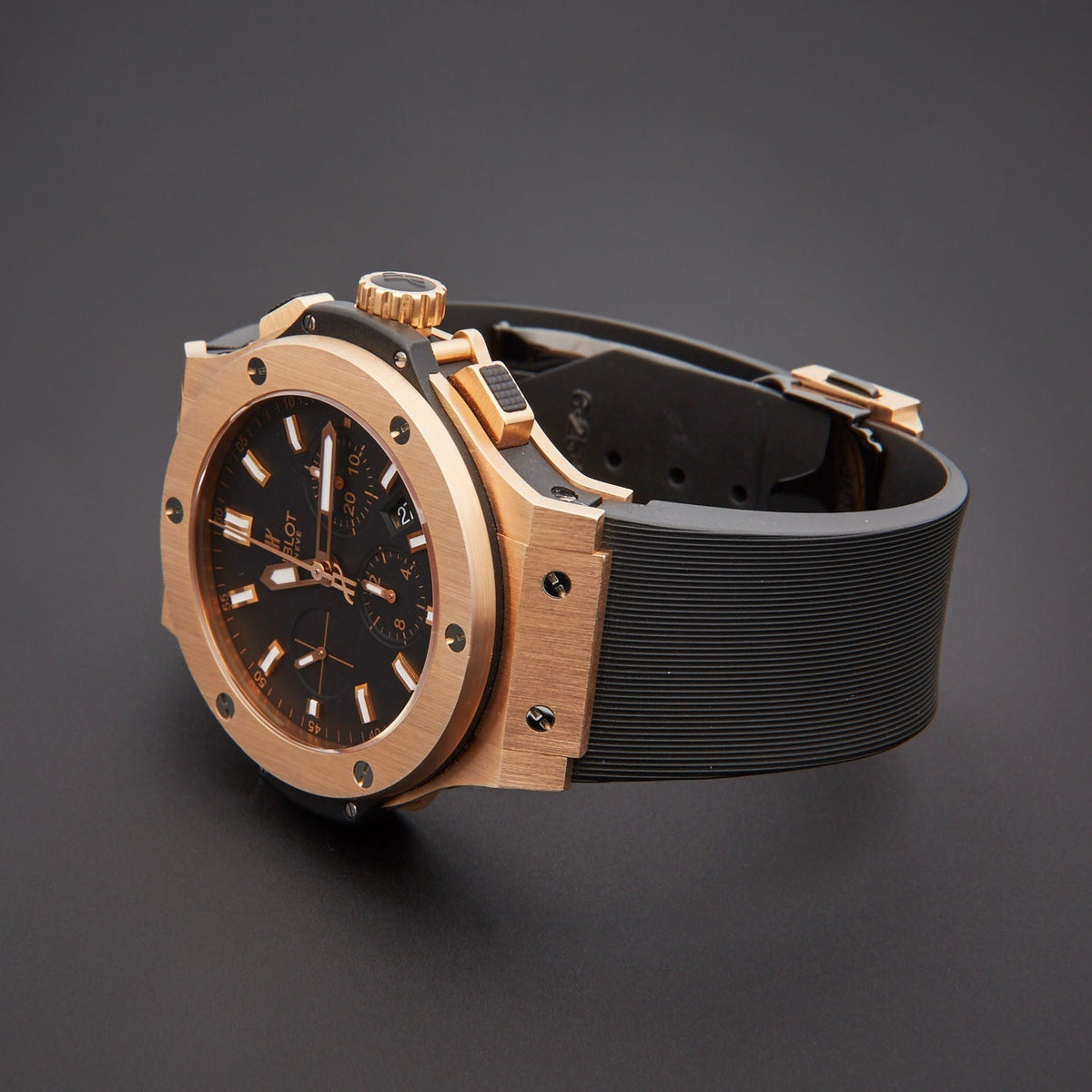 HB Big Bang, Gold Chronograph, 18k Rose Gold, 44 mm, Ref# 301.RX.1180.RX