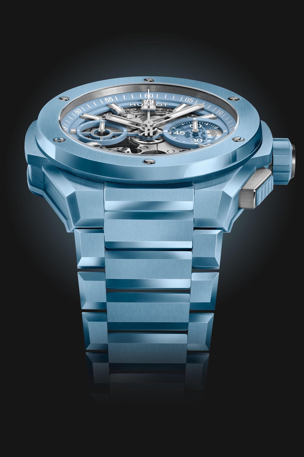 HB Big Bang INTEGRATED SKY BLUE CERAMIC Ref# 451.EX.5120.EX